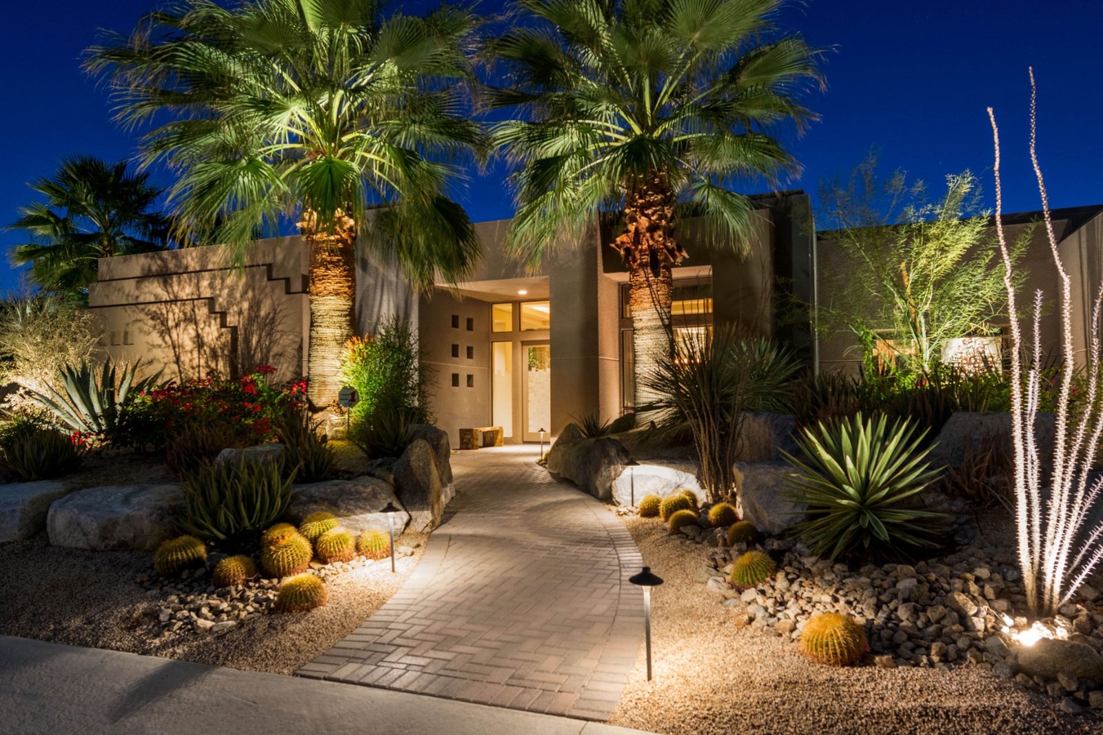 Luxury residence at blue hour