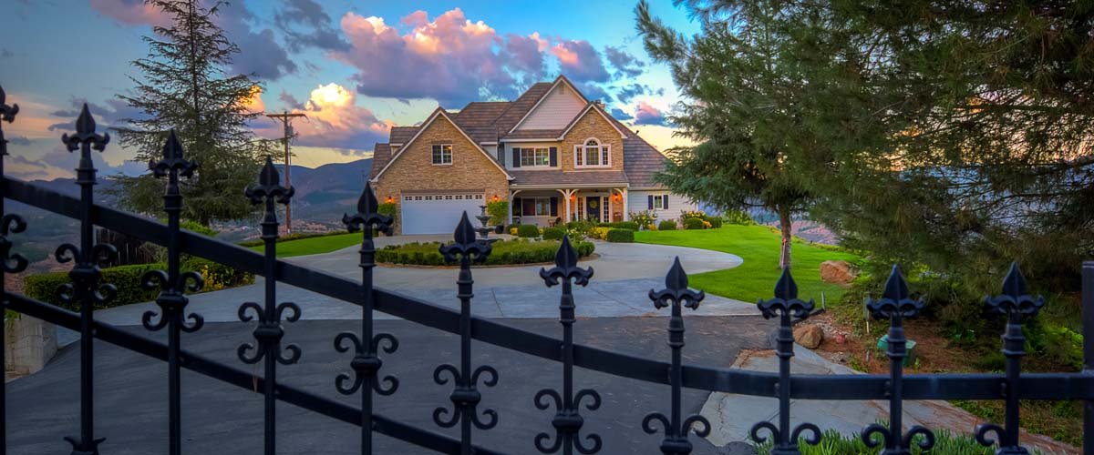 Fallbrook home at sunset